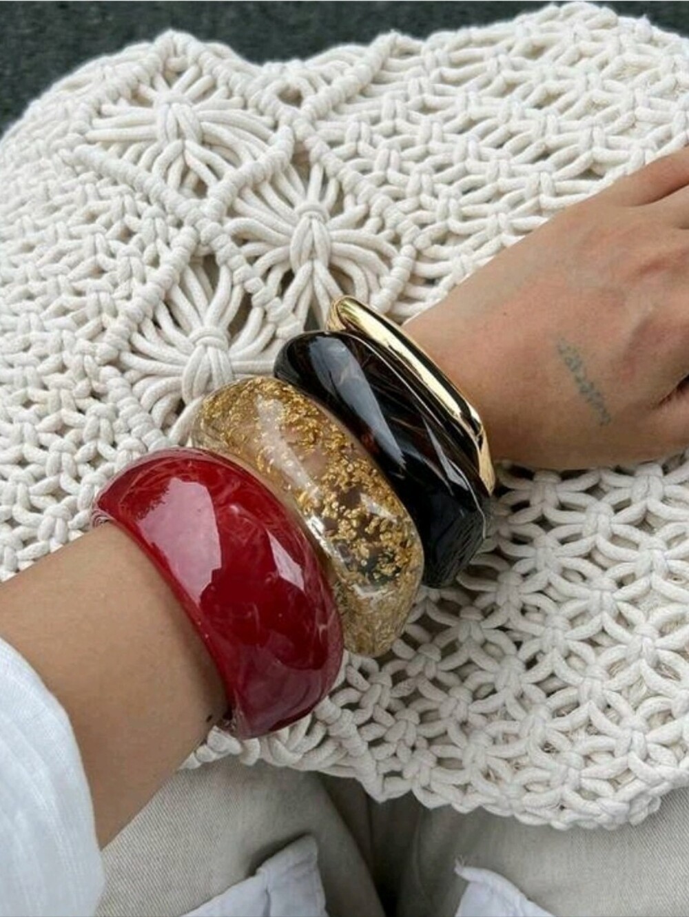 Set Of 4 Chunky Bracelets